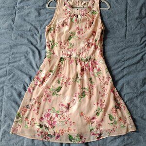 Pink flowers summer dress